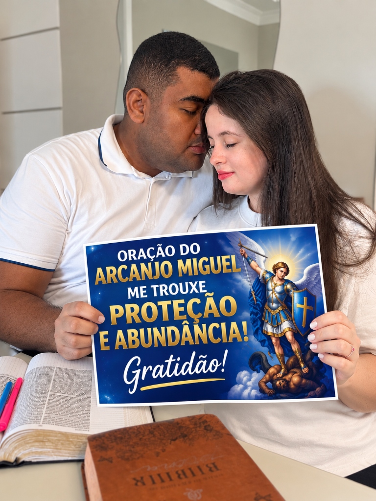 Casal celebra proteção e fartura no lar